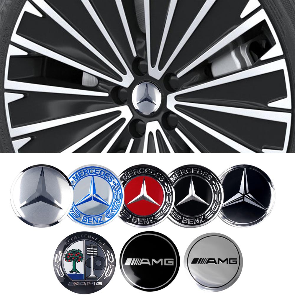 4 шт. 56 мм Декоративные наклейки на центральные колпачки дисков для Mercedes Benz AMG A B C E G CLASS CLA W211 W203 W204 W210 W124 W205