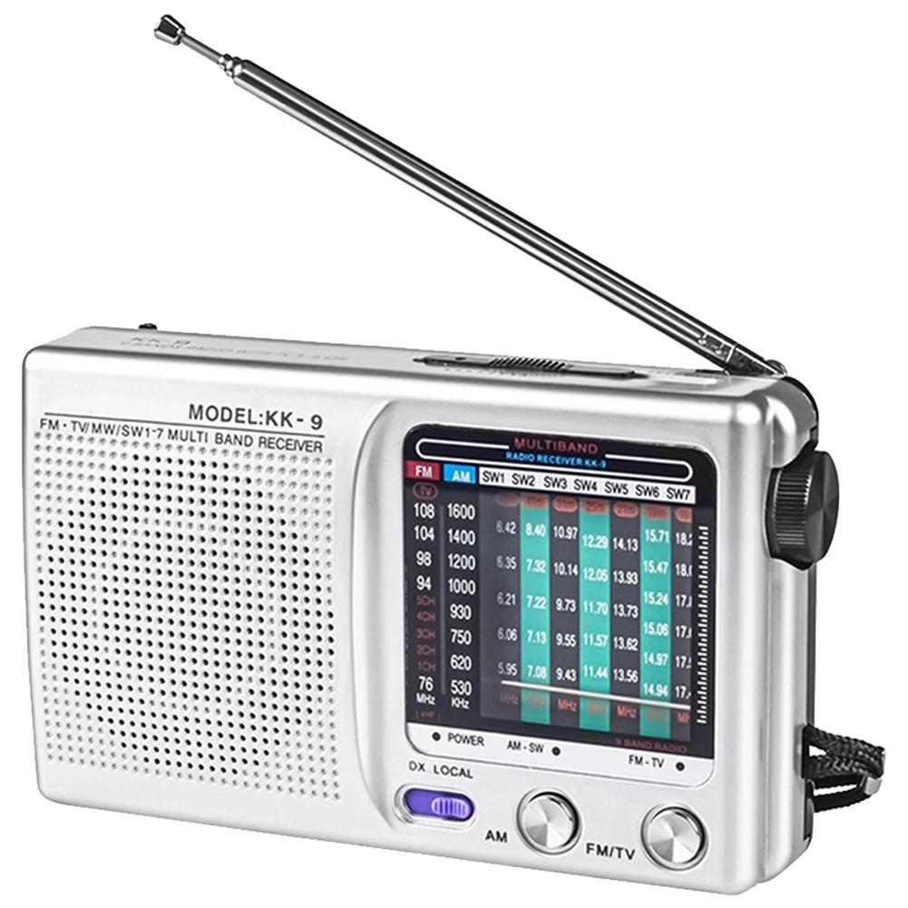 Портативное радио FM AM SW Карманный радиоприемник с указателем LCD Дисплей Радио на батарейках Walkman для использования в помещении, на улице, в чрезвычайных ситуациях