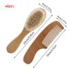 2pcs Wooden Baby Hair Brush Comb Soft Baby Bath Brush Clean Hair Body Gentlely Baby Protect Shower Baby Wash Care Tool