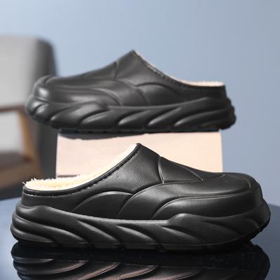 Модные тапочки для мужчин, домашние тапочки, теплые, бархатные, водонепроницаемые, на платформе, нескользящие, мягкие и удобные, для пар, для женщин, домашняя обувь