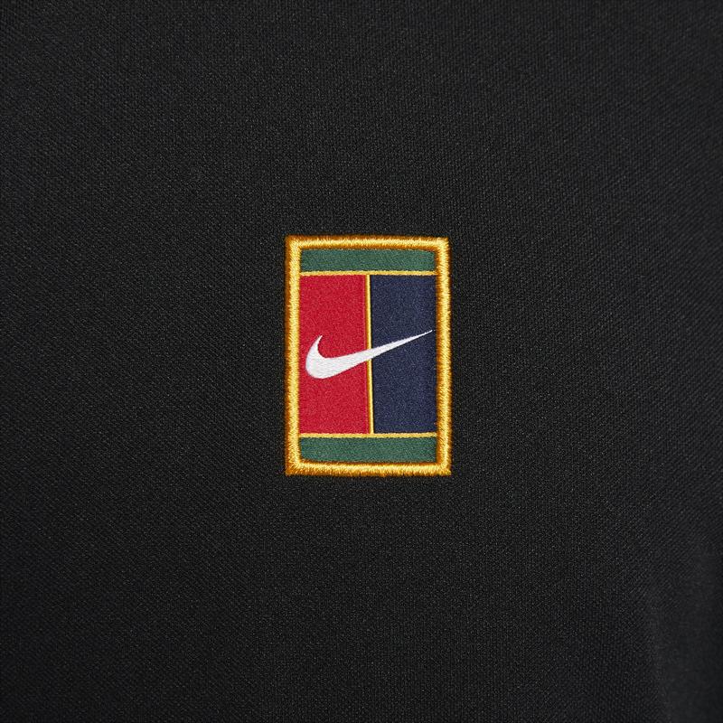 Nike Куртка мужская флисовая на молнии с длинным рукавом Court Heritage, черная FZ6926-010
