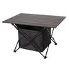 WTEMPO Удобный черный складной стол из алюминиевого сплава, портативный складной стол для самостоятельного вождения для кемпинга, стол для барбекю с сумкой для хранения