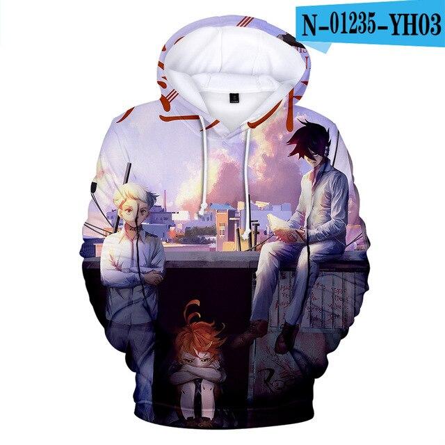 Обещанный Неверленд Фил Джилда Дон Рэй Норман Эмма Косплей Худи Yakusoku No Neverland Толстовка Аниме Одежда Оверсайз