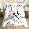 Gymnastics Ballet Lovers Duvet Cover Set Full Twin Size,Beauty Silhouette Polyester Bedding Set For Kids Teens Adults Room Decor