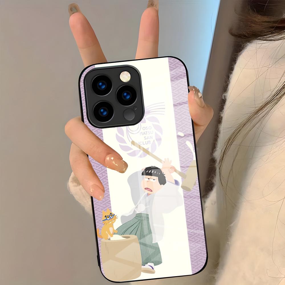 Anime Osomatsu Phone Case For IPhone 17 Pro Max 16 15 14 Pro Max 13 11 Plus Glass Cover