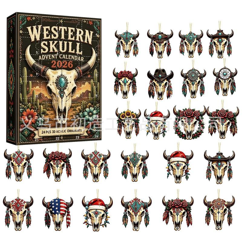 Lost Civilizations Advent Calendar 24-Grid Blind Box Ancient Archaeology Resin Hanging Ornaments Christmas Gift