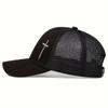 Сетчатая кепка для бейсбола Вышивка крестом Хлопковая кепка-snapback Кепка для папы Регулируемая Для мужчин и женщин Летняя для улицы Кепки от солнца Модная Хип-хоп