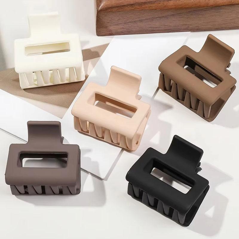 5 Pcs Small Flower Hair Claw Clips for Women Girls Matte Rectange Jaw Clips Semicircle Barrettes for Thin Hair Girl Headwear