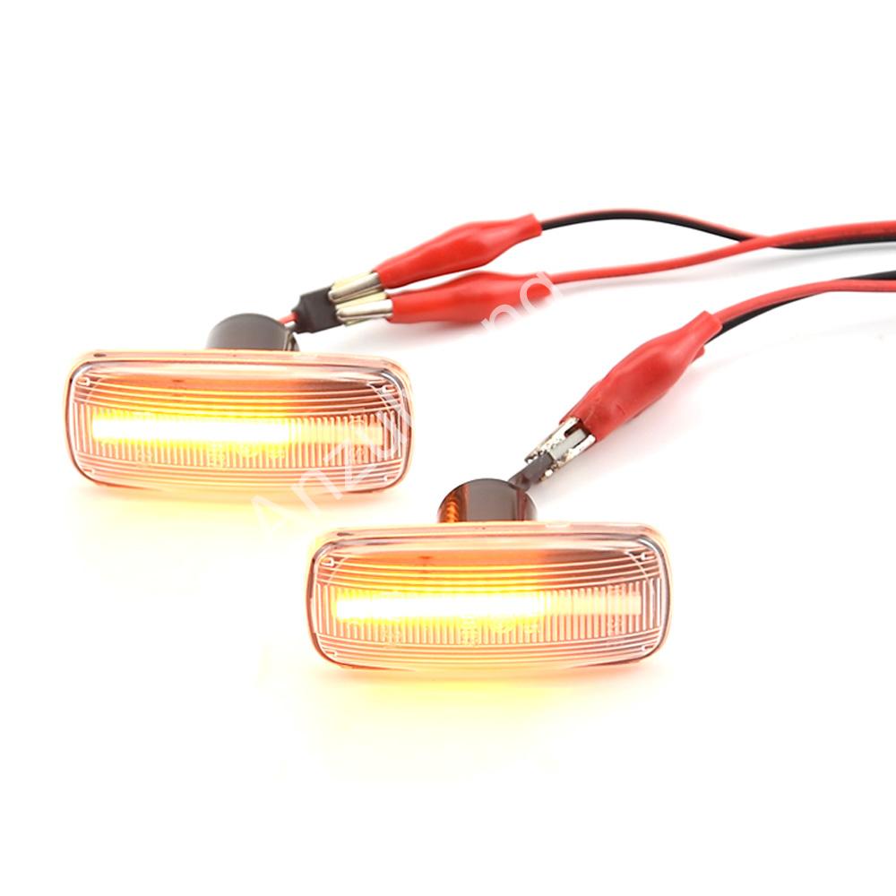 2 шт. Янтарный динамический светодиодный фонарь указателя поворота, боковой габаритный фонарь для Jeep compass Grand Cherokee Chrysler 200 300C Dodge Avenger Lancia