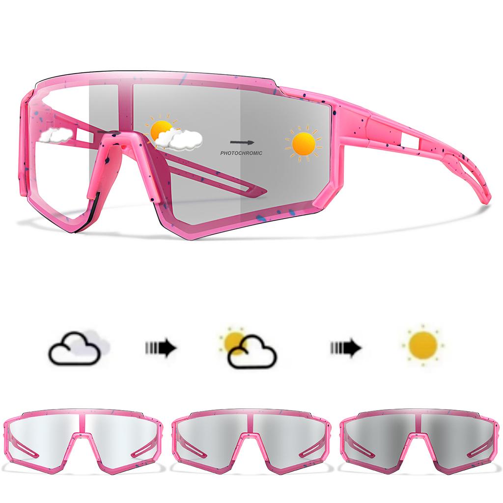 Модные фотохромные солнцезащитные очки Мужские Женские Велосипедные Велосипедные МТБ Велосипедные Рыбалка Бег Велоспорт Спортивные Очки Удобная Оправа