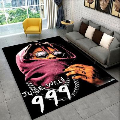 Ретро Ковер Juice WRLD 999 Легенда Рэпер Звезда для Спальни Гостиной Дивана Игровой Комнаты Прихожей Домашний Декор, Ковер с Нескользящей Основой