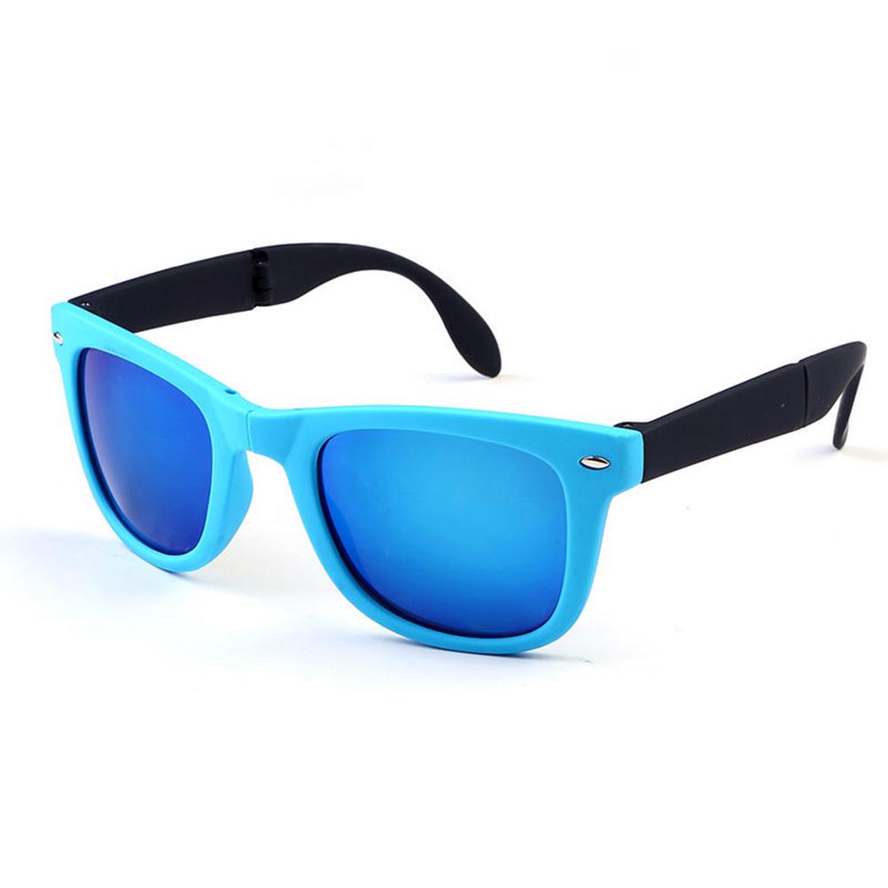 For Men Women Retro Protection Square Sport Sunglass Portable Gift Folding Shading