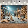 Рождественская Фотозона Тема Северный Полюс Зимняя Страна Чудес Лес Поезд Рождественский Декор Новогодняя Вечеринка Partygraphy Фон11