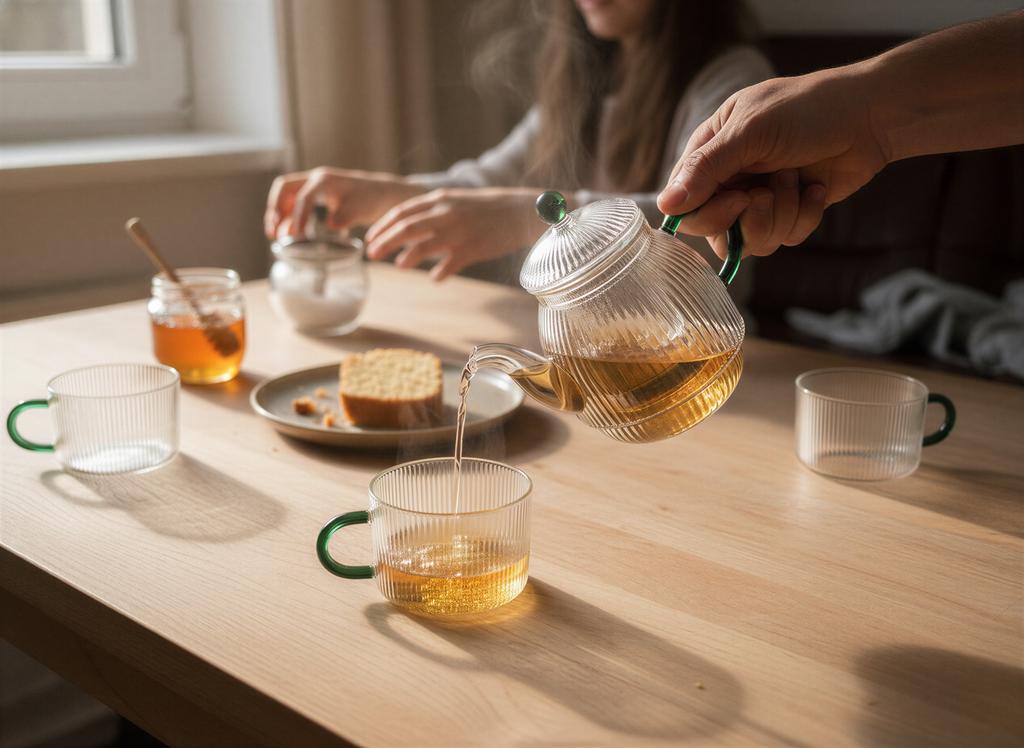 KETTLE JUG WITH INFUSER 0.5L WITH CUP 250ml GLASS TEA SET
