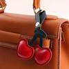 Милый мини-рюкзак с красной вишней, подвеска для сумки, подвеска для сумки, аксессуары для сумок