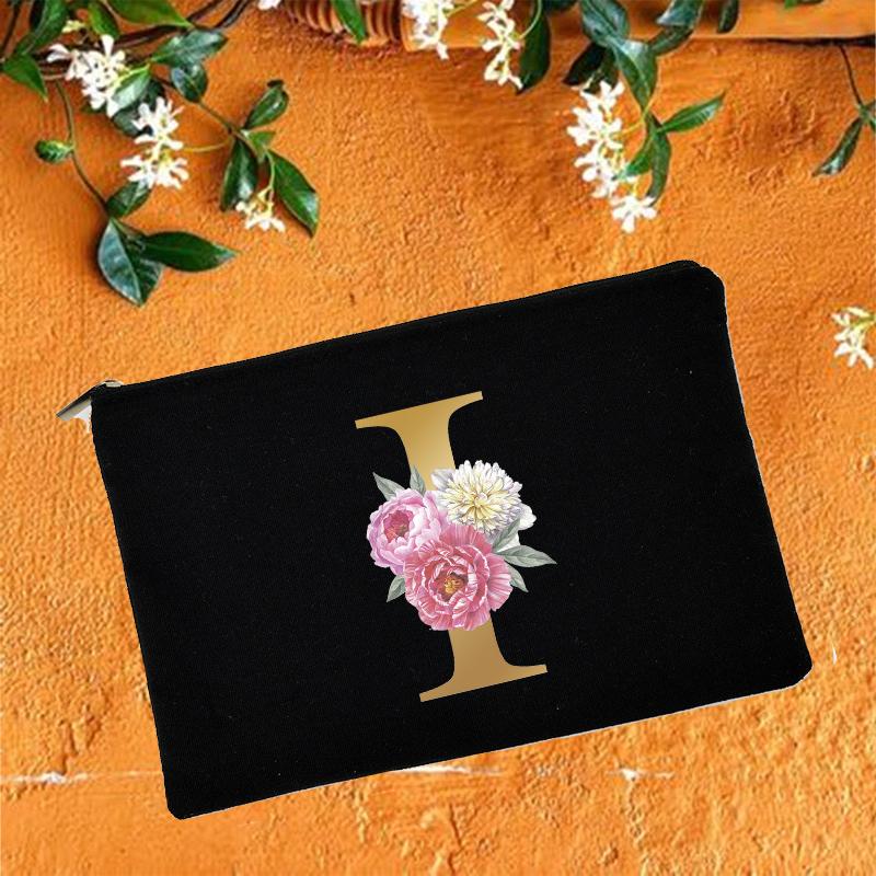 Косметички для подружки невесты с цветочным принтом алфавита, косметичка для свадебной вечеринки, косметичка, необходимые женские сумки-тоут, свадебные подарки