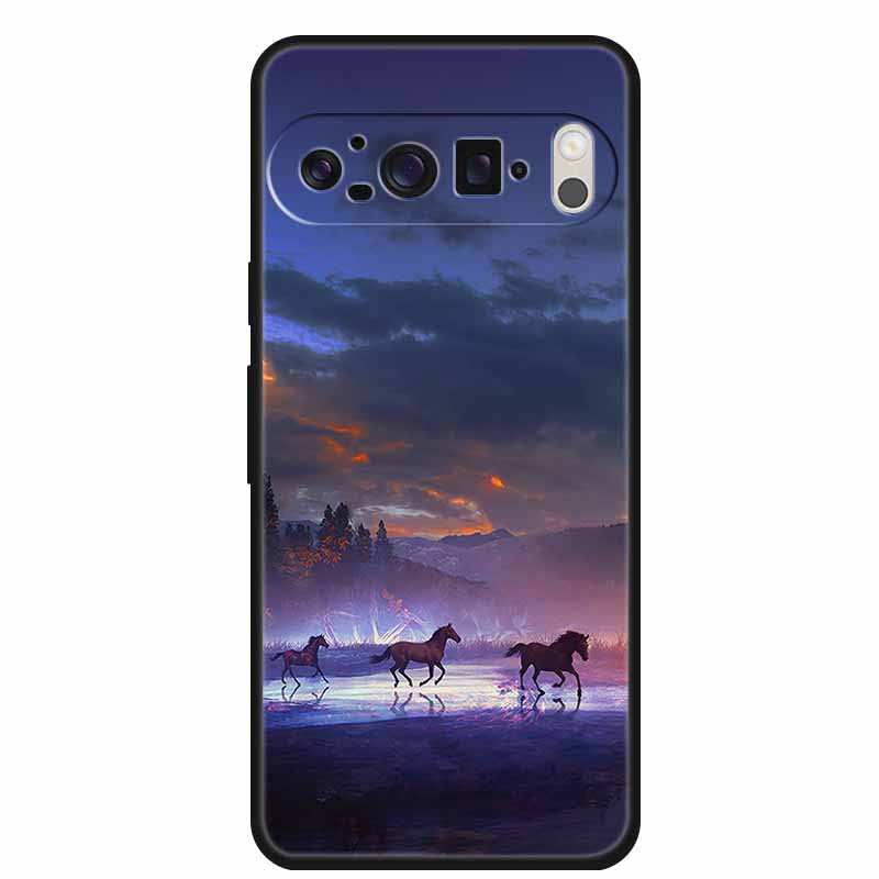 Phone Case For Google Pixel 10 Pro XL Back Cover Case Shockproof Black Silicone Soft Funda For Google Pixel 10 Pro Case 10Pro XL