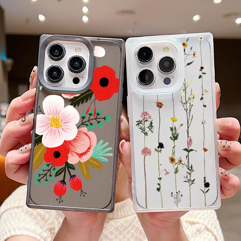 Роскошный прозрачный чехол с принтом пиона для iPhone 16 Pro Max 15 Plus 14 Pro 13 12 11, силиконовый противоударный мягкий прозрачный чехол из ТПУ