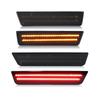 For Dodge Challenger 2008-2014 Clear & Smoked Lens LED Side Marker Lights Dual Row Amber Front Red Rear Side Fender Reflector