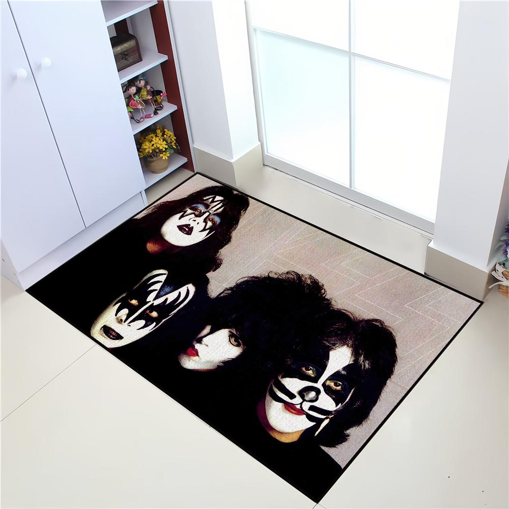 Рок-группа Kiss Коврик для двери Добро пожаловать Вход Балкон Ванная комната Пол Нескользящий коврик Ковер для спальни Домашнее украшение