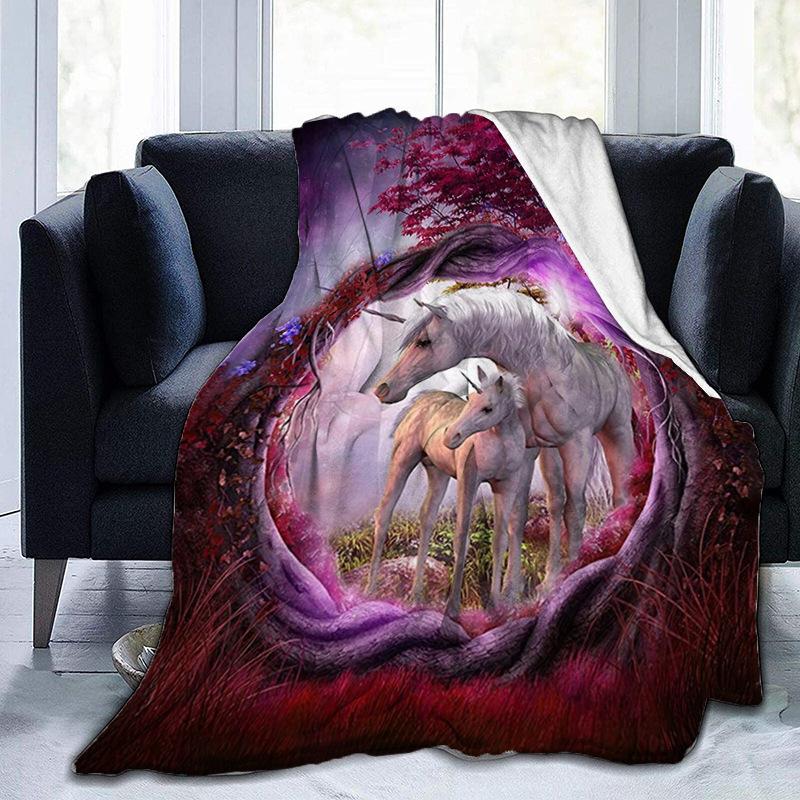 Одеяло с принтом Удобное мягкое одеяло для разговора на диване