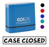 Printtoo Case Closed Self Inking Rubber Stamp Pre-Inked Office Stamp- Home Office Business Stationery, Black- 42 X 9