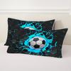 2/3pcs 3D Football Print Duvet Cover Set (1 Duvet Cover And 1/2 Pillowcases, Without Core), Soft Comfortable Sports Theme Bedding for All Se