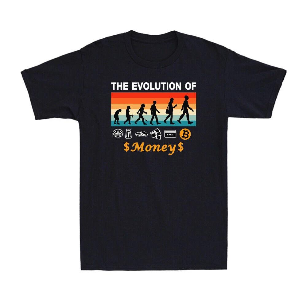The Evolution Of Money Shirt Funny Cryptocurrency Meme Day Trading Men's T-Shirt