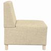 Modular Armless Sofa 2 Pieces Cream 55 x 74 x 82 cm Fabric