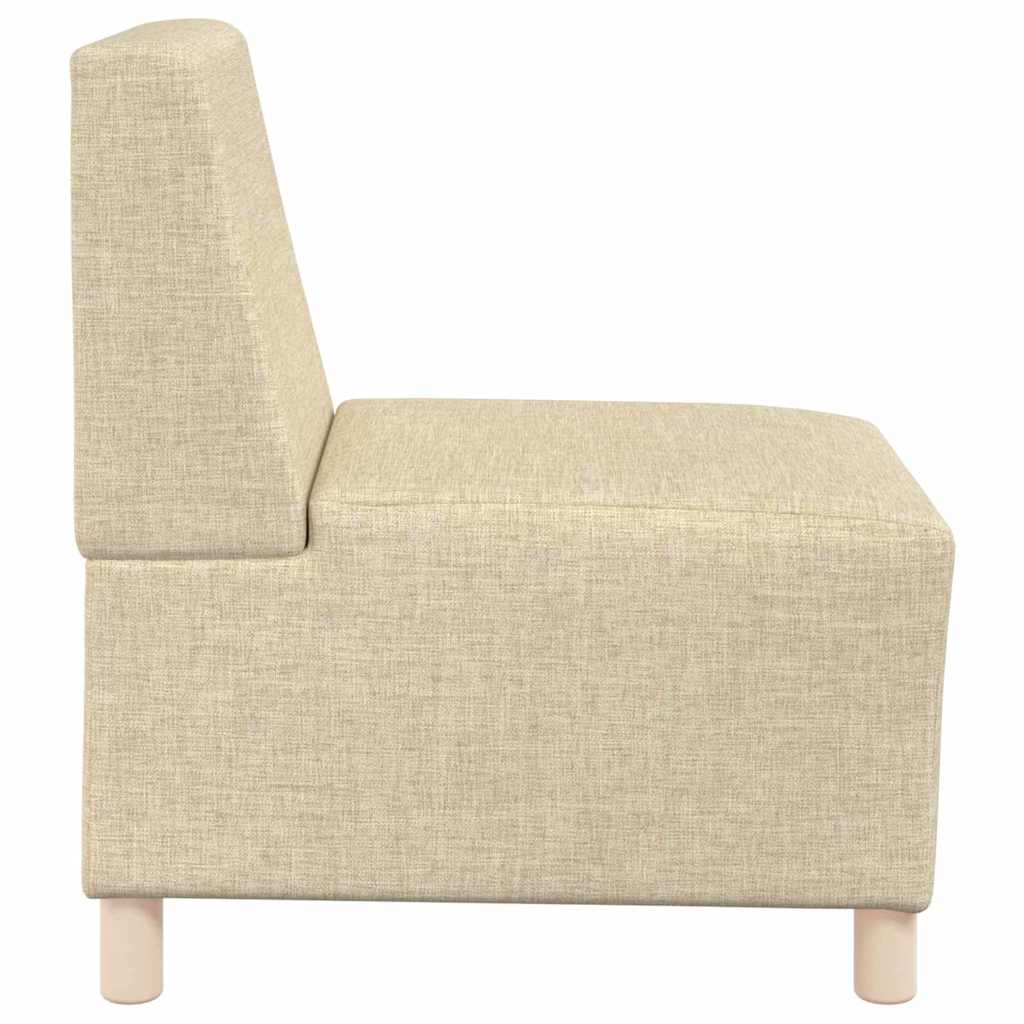 Modular Armless Sofa 2 Pieces Cream 55 x 74 x 82 cm Fabric