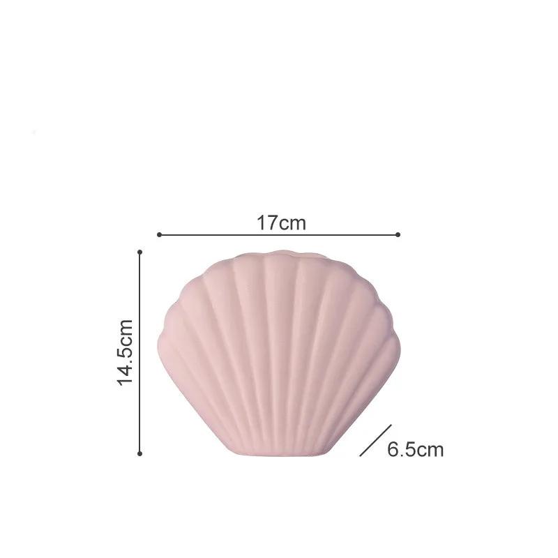 Nordic Art Shell Vase Creative Ceramic Vase Modern Minimalist Home Decor Accessories Modern Flower Vase for Wedding Decoration