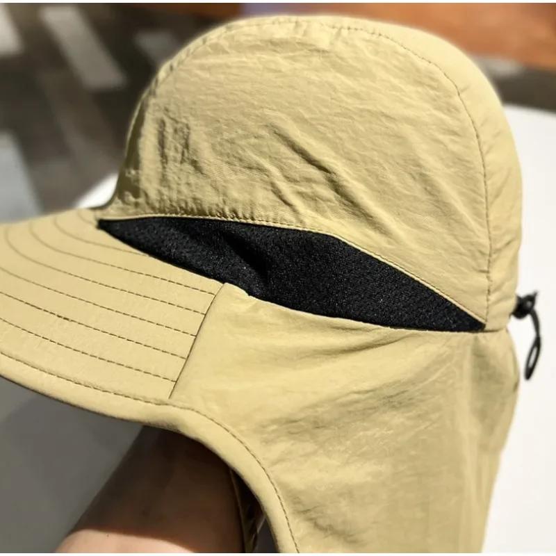1Pc Unisex Anti-Uv Sun Protection Fisherman Hat - New Thin Outdoor Hat With Quick-Drying Shawl Neck Protector, Suitable For Summ