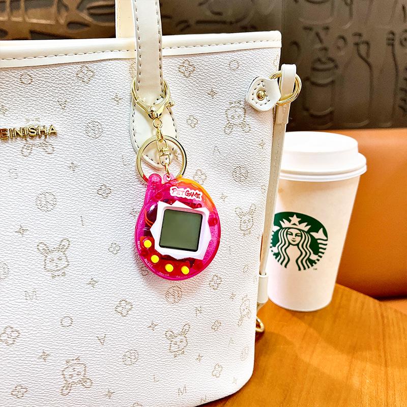 Креативный мини электронный питомец брелок: Ручная игровая консоль с виртуальным питомцем