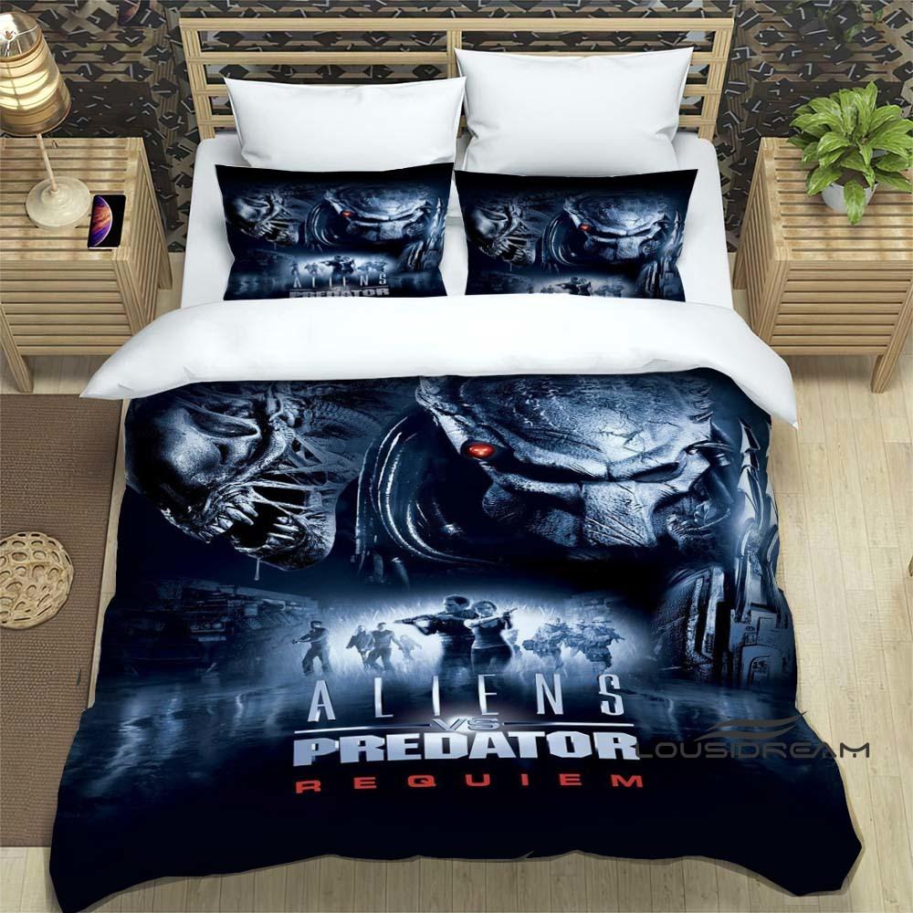 This bedding set features a print inspired by the movie "The Predator." It's an exquisite set including a duvet cover and pillow