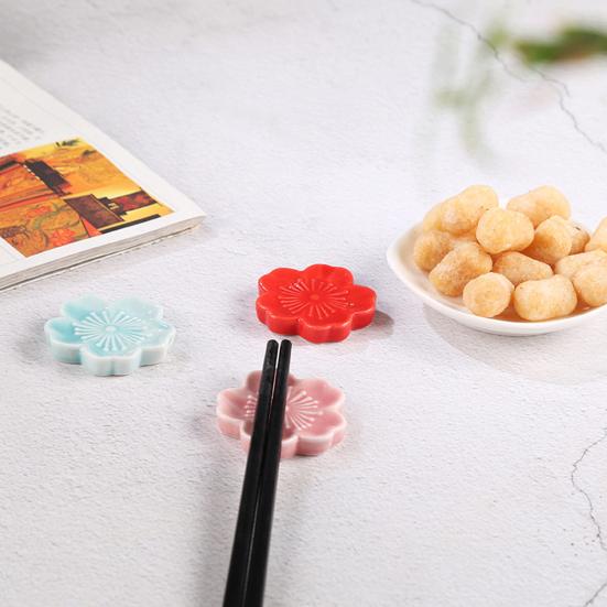 Подставка для палочек для еды в форме сакуры, керамический держатель для палочек для еды, универсальный держатель для посуды для дома, кухни, ресторана