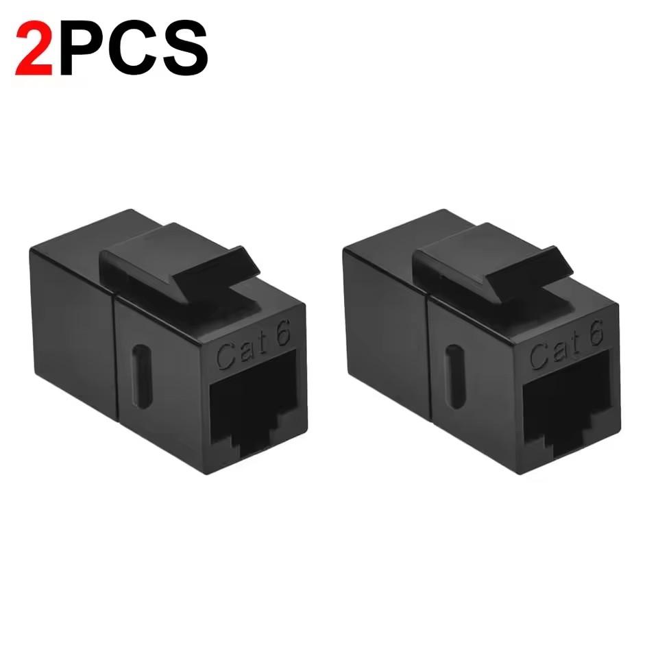 2/6/10PCS Cat6 Shielded Keystone Coupler Female To Female RJ45 10Gbps High-speed Ethernet Cable Extender Adapters Connectors
