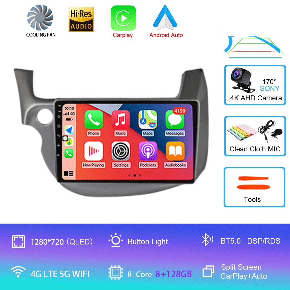 Android14 video Player Car Stereo Radio Multimedia Wireless Carplay Android Auto For HONDA FIT JAZZ 2008 - 2013 AUto GPS WIFI+4G