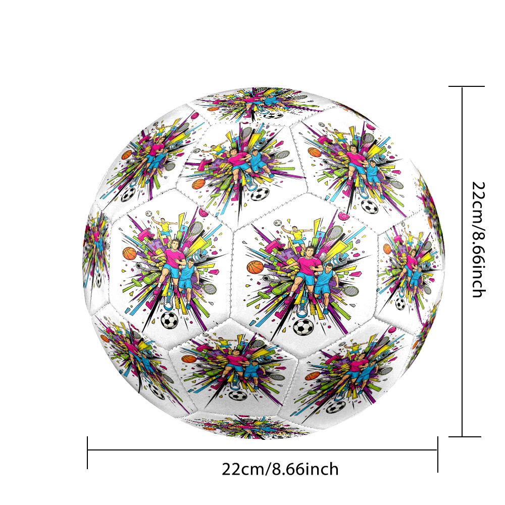 1pc Sports Motion Soccer Balls Size 5 Machine-Stitched Ball, Sports League Outdoor Match Football Training Ball Futbol Voetbal. Q461084