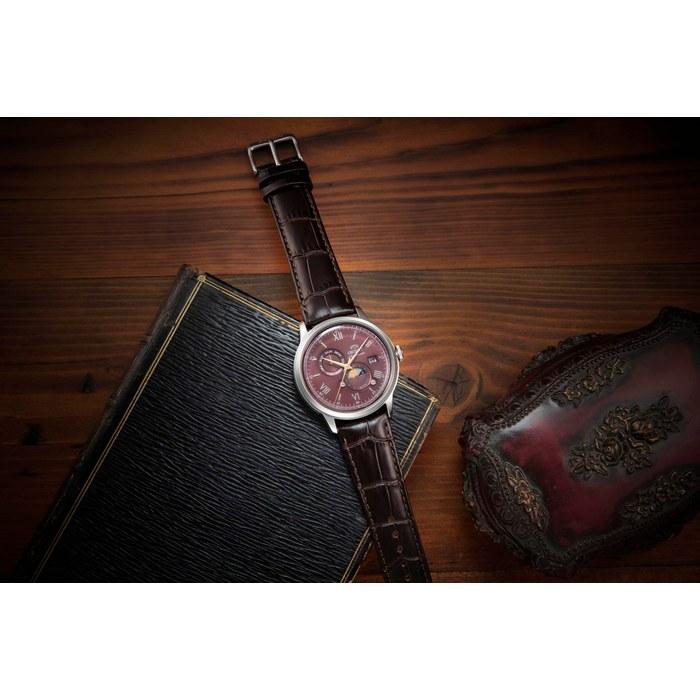 Orient Bambino SUN&MOON Automatic Watch RN-AK0807R Men's Burgundy