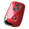 H&B Universal Smart Key Cover Case for Lexus Early LS IS CT GS RX 3 Button Key Holder, Red