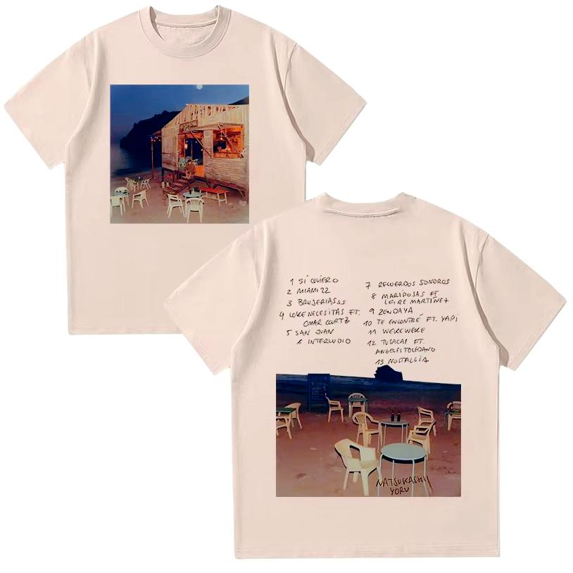 Ностальгическая Ночь Футболка Рэпер Альбом Мерч Футболка Мода Хип-Хоп Футболка с Коротким Рукавом Унисекс Хлопок Осень и зима нижнее белье