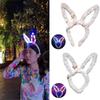 Light Up Easter Headband Led Bunny Headband Glowing Plush Bunny Headband Led Rabbit Headband Luminous Led Headband