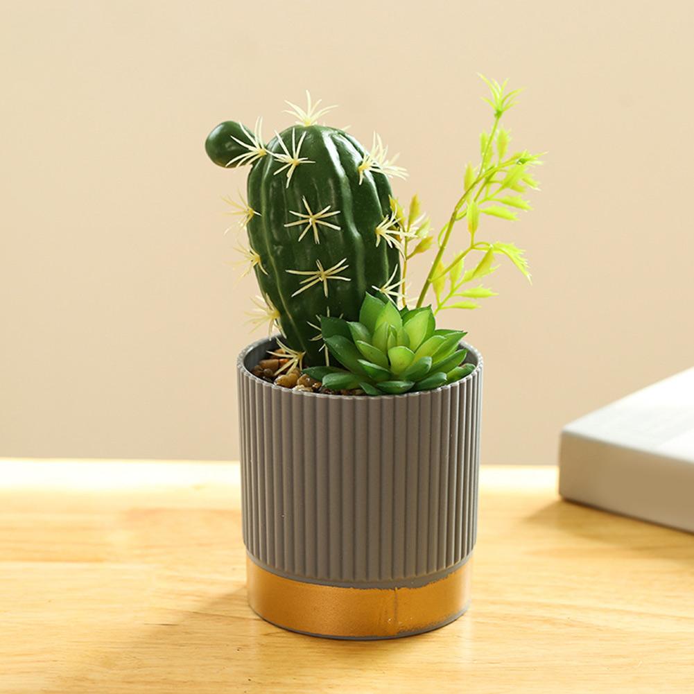 Искусственный кактус в горшке в богемном стиле для свадебного декора домашнего офиса