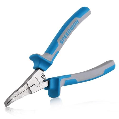 SPEEDWOX C-Ring Pliers, No Hole, Locking Ring Pliers, Retainer Snap Ring Pliers, Shaft-Mounted, Curved Jaws, Ultra-Fine Type, for Small Rings, C-Type