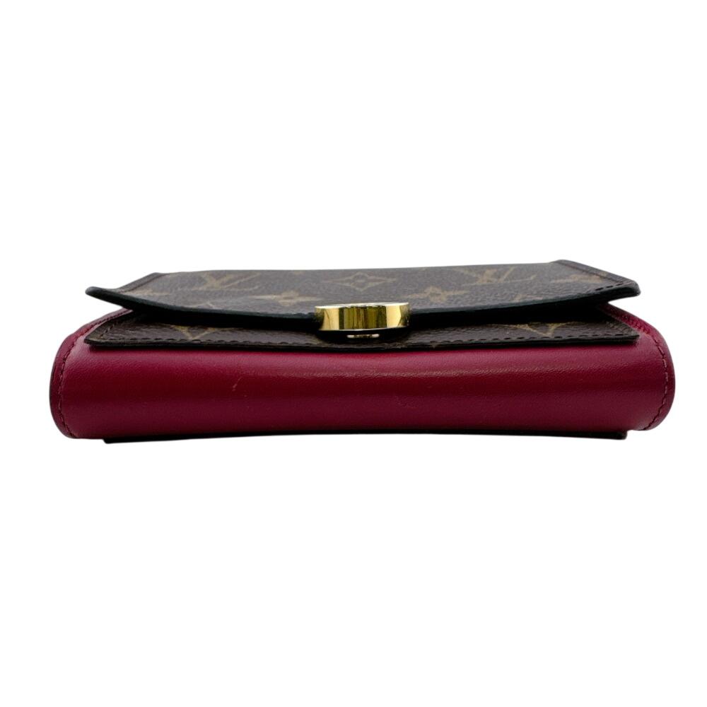 Louis Vuitton M64587 Компактный кошелек Monogram Monogram Portefeuille Flore Компактный складной кошелек Коричневый Monogram Б/У