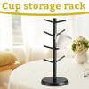 Multi Layer Wooden Cup Holder, Rotating Cup Storage Rack, Storage Rack