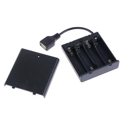 4 X Aa USB-батарейный ящик для светодиодных лент 5 В, источник питания Usb Mini Mini