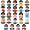 City character building block figure set, little block people, block accessories, engineer, doctor, firefighter, kids' toy