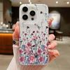 Чехлы для мобильных телефонов iPhone 11 13 15 Pro Max 12 14 Pro Max Чехол для iPhone 16 15 Plus 13 Pro 12 Матовая текстура с рисунком в виде мультяшных цветов