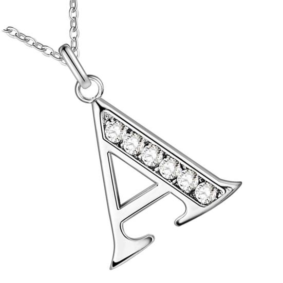 Хороший выбор, ожерелье, популярная серебряная медная цепочка со стразами и английскими буквами